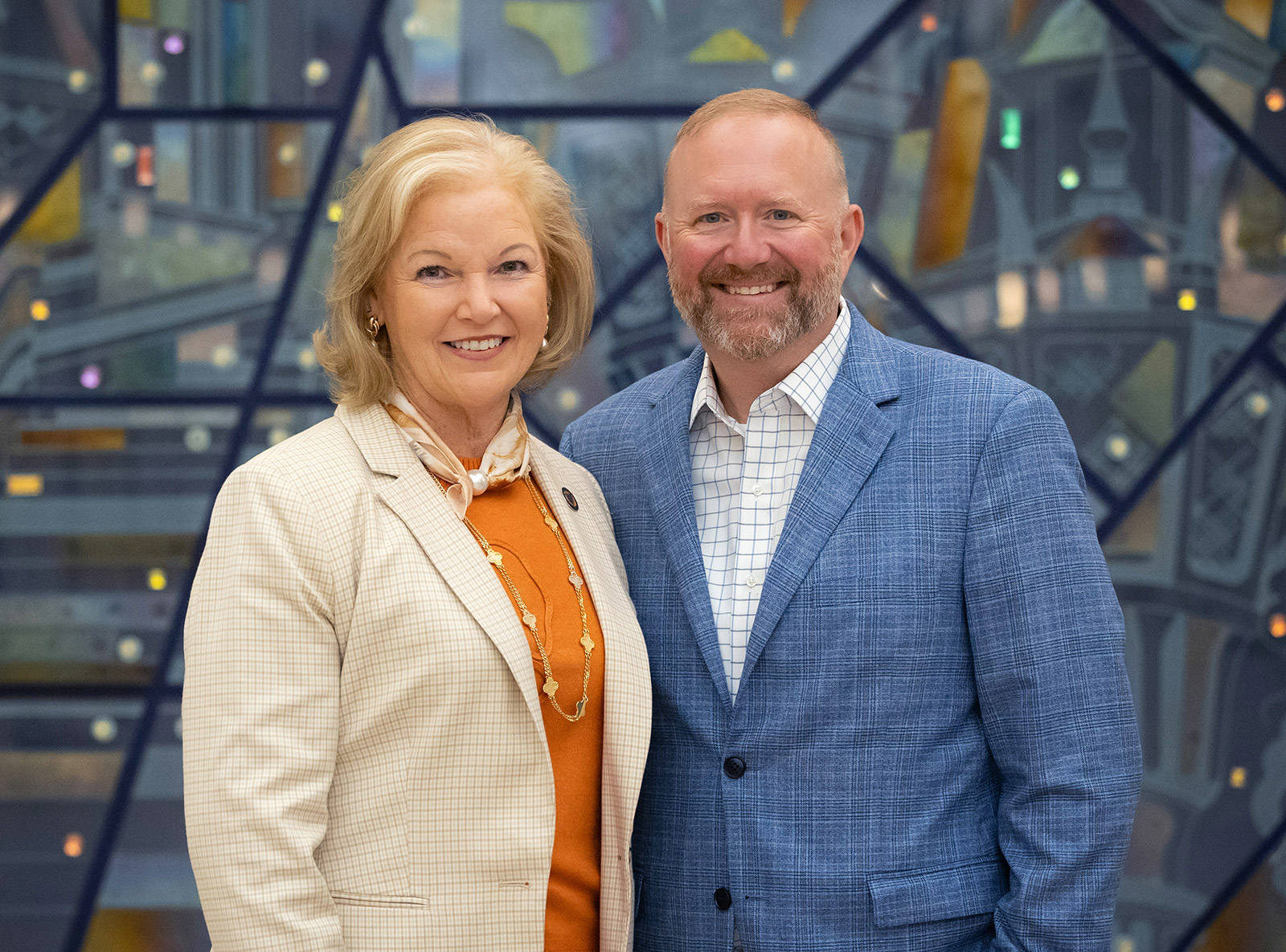 President Elkins and her husband, Jason.
